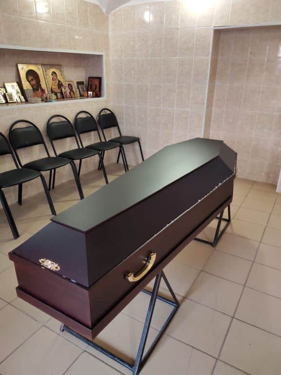 гроб полуматовый скрипка